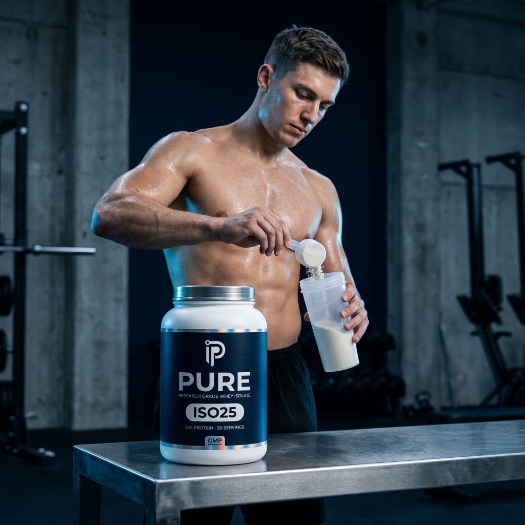 Athlete mid training with PURE